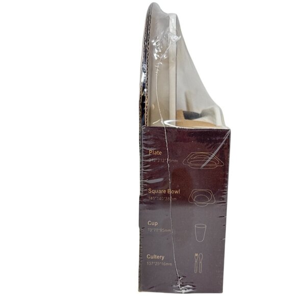 Monkey themed 5 -piece kids set Bamboo Ware Eco-Friendly Dinnerware - Picture 4 of 5